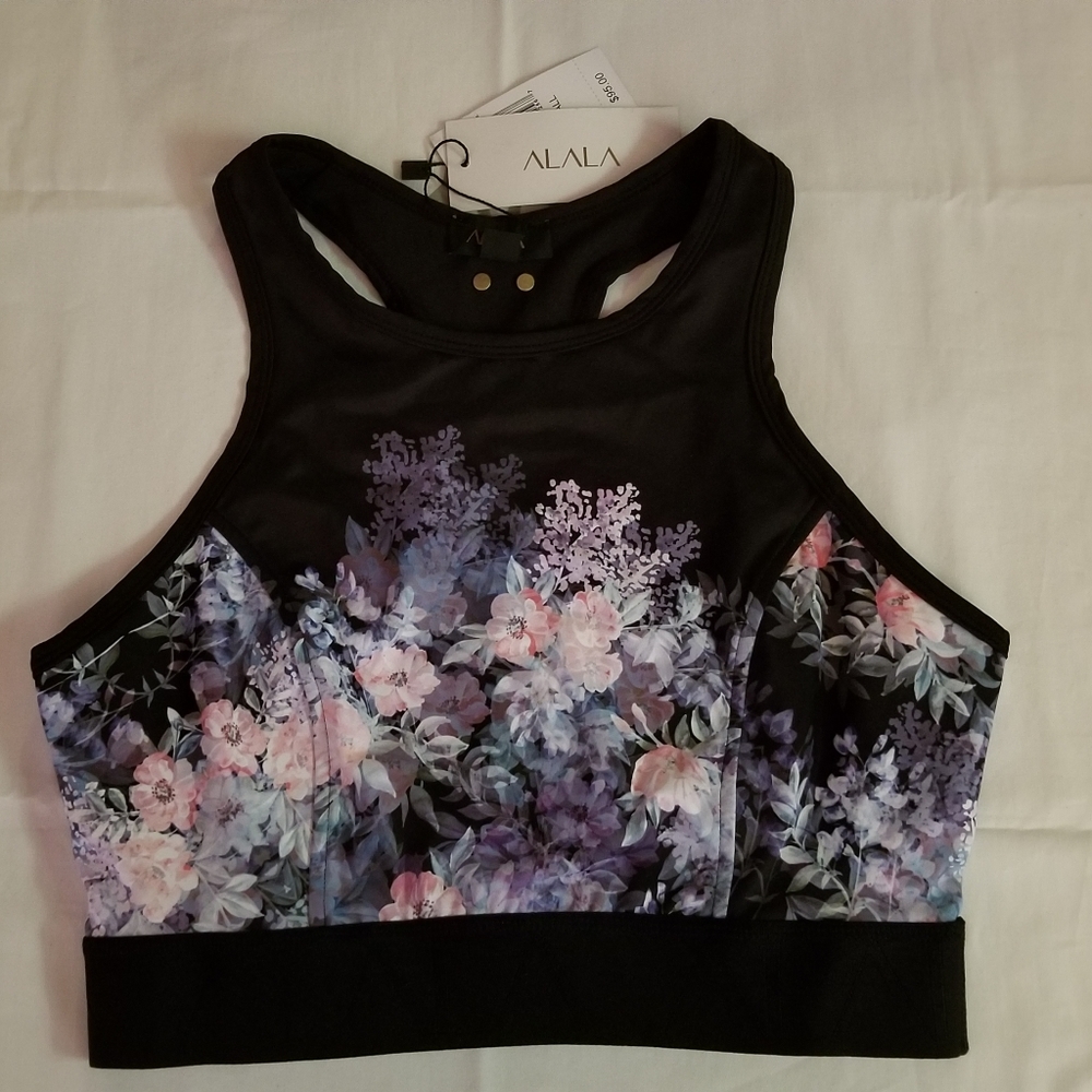 ALALA "all day" Size S. Future Floral Sports Bra